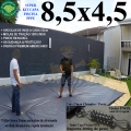 Capa para Piscina Super 8,5 x 4,5m PP/PE Cinza/Preto Cobertura Proteção +68m+68p+3b+1b extra Capa para Piscina Super 8,5 x 4,5m PP/PE Cinza/Preto Cobertura Proteção +68m+68p+3b+1b extra
